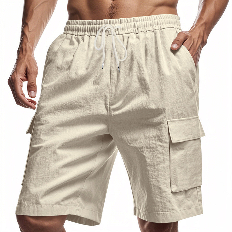 Men's Loose Fit Linen Shorts | Drawstring Sports & Leisure Wear