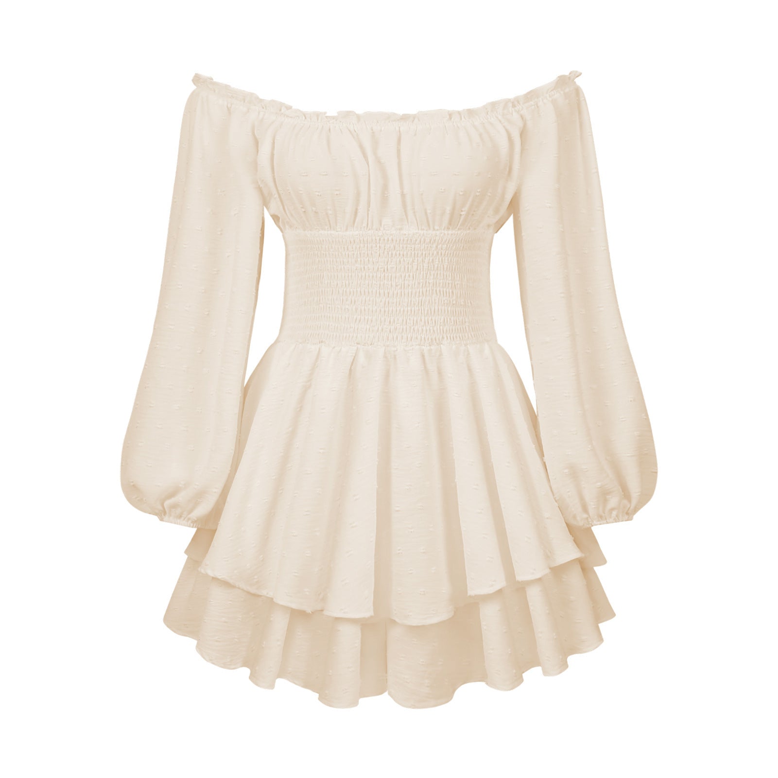 Women's Off-Shoulder Jumpsuit | Pleated Ruffle Sleeve Short Romper