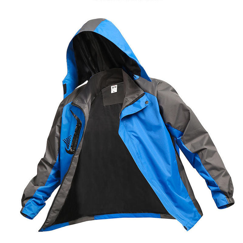 Men's Lightweight Hooded Jacket | Color Block Autumn Outdoor Jacket