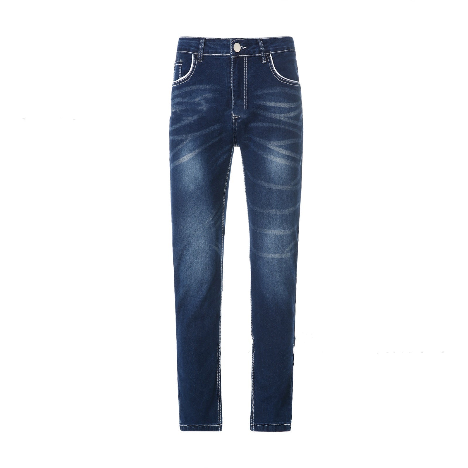 Men's Slim Fit Straight Leg Jeans | Premium Cotton Pencil Pants