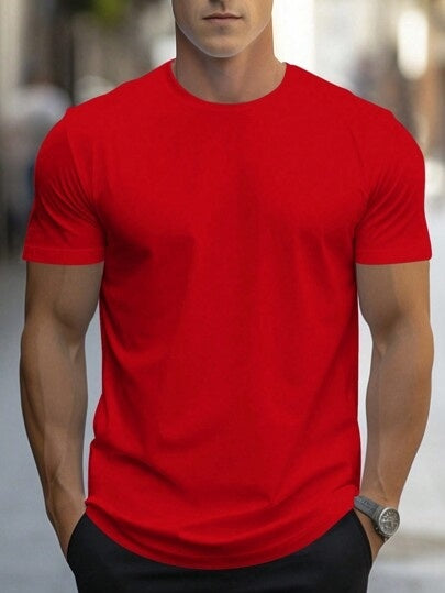 Men's Quick-Dry Sports Shirt | Breathable Round Neck Short Sleeve