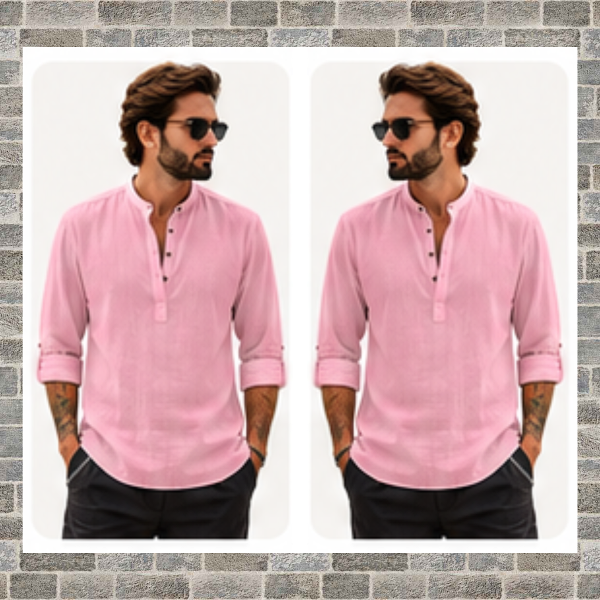 Men's Breathable Button-Down Long Sleeve Shirt – Classic Fit