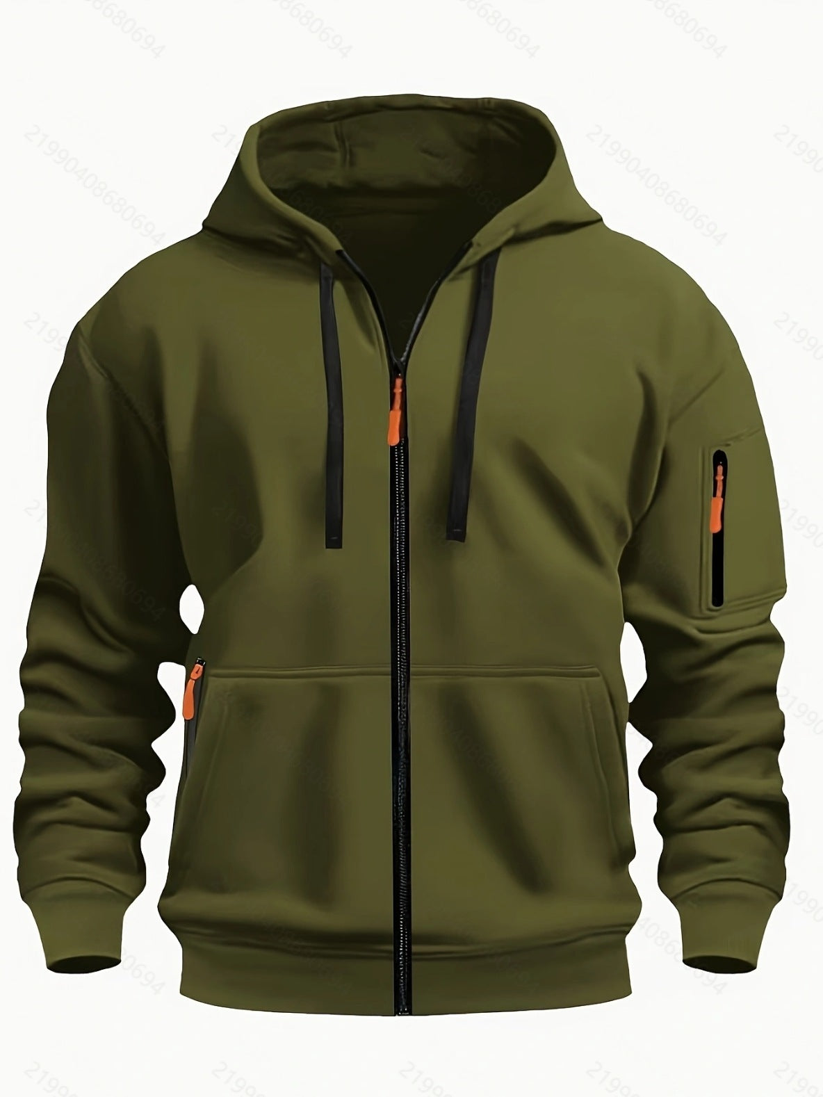 Men's Zip-Up Hooded Sweatshirt | Casual Sports Cardigan Jacket