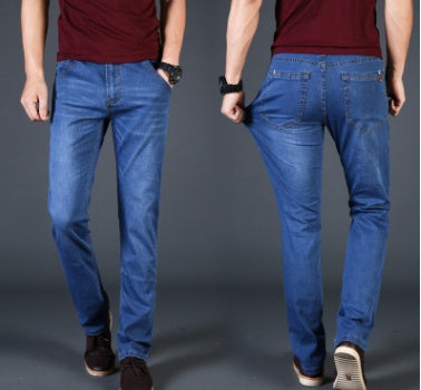 Men's Stretch Denim Jeans | High Elastic Loose Fit Pants