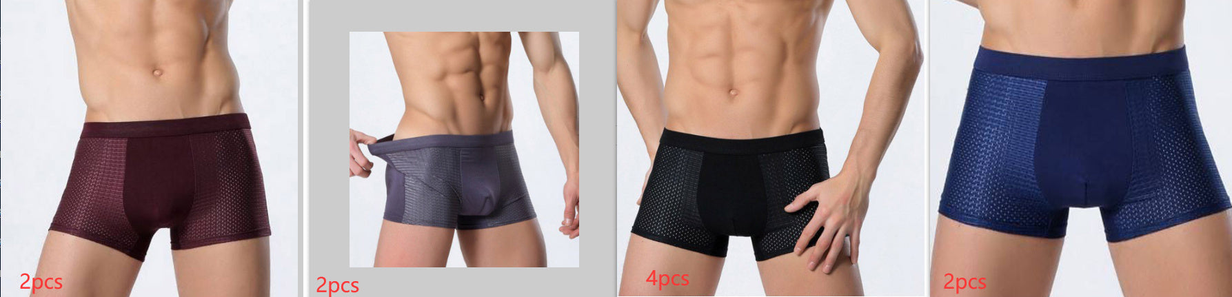 Men's Ice Silk Boxer Briefs | Breathable Mesh Underwear