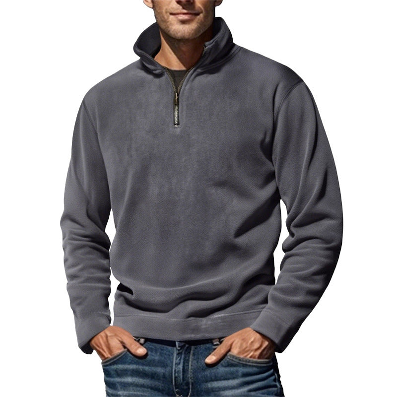 Men’s Polar Fleece Stand Collar Pullover