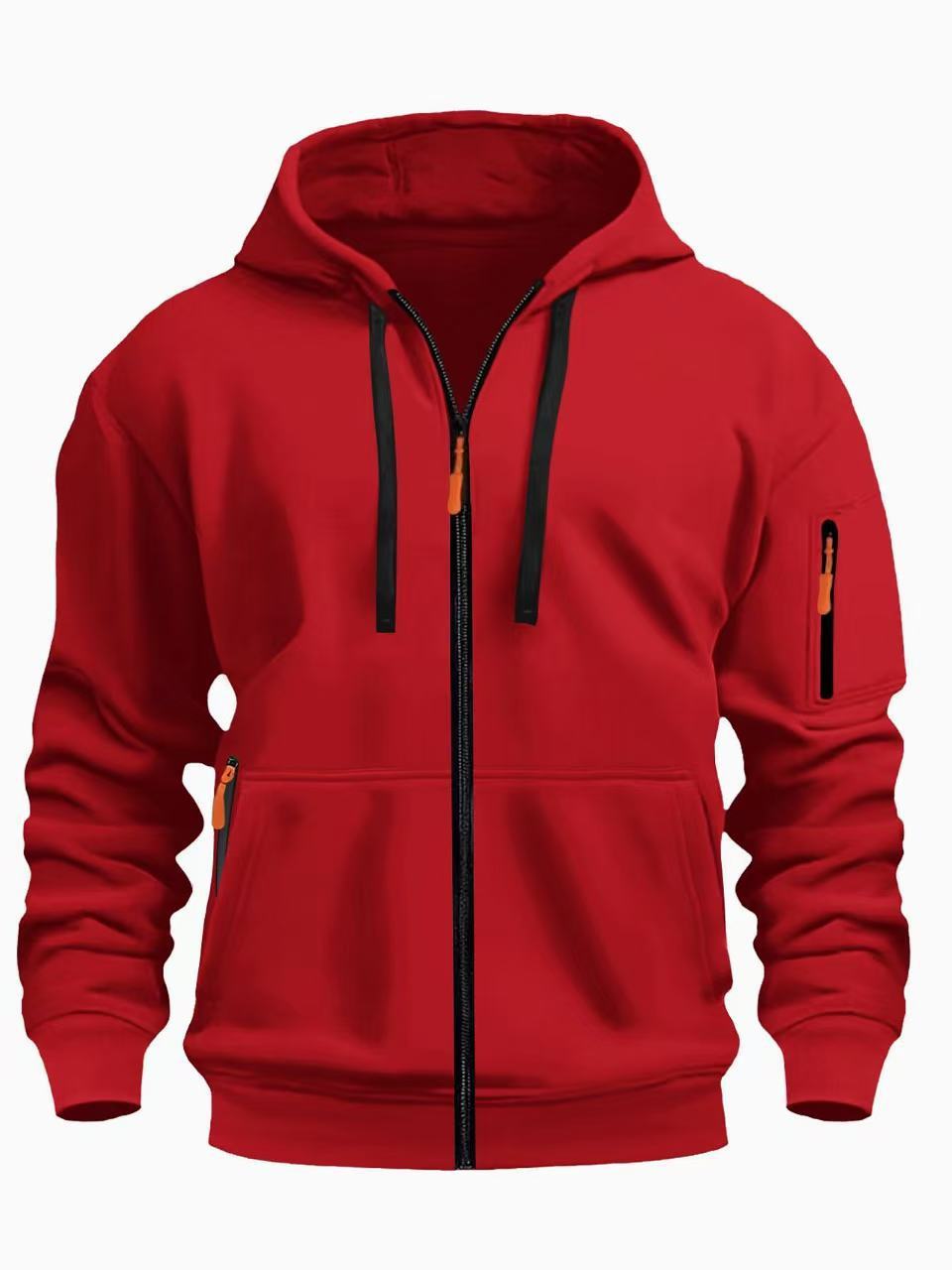Men's Zip-Up Hooded Sweatshirt | Casual Sports Cardigan Jacket