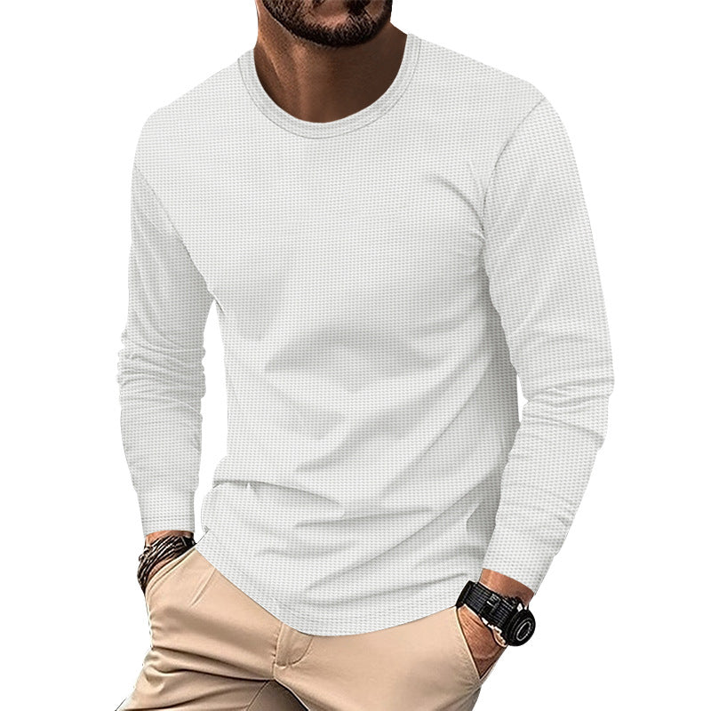 Men’s Waffle Knit Crew Neck Top