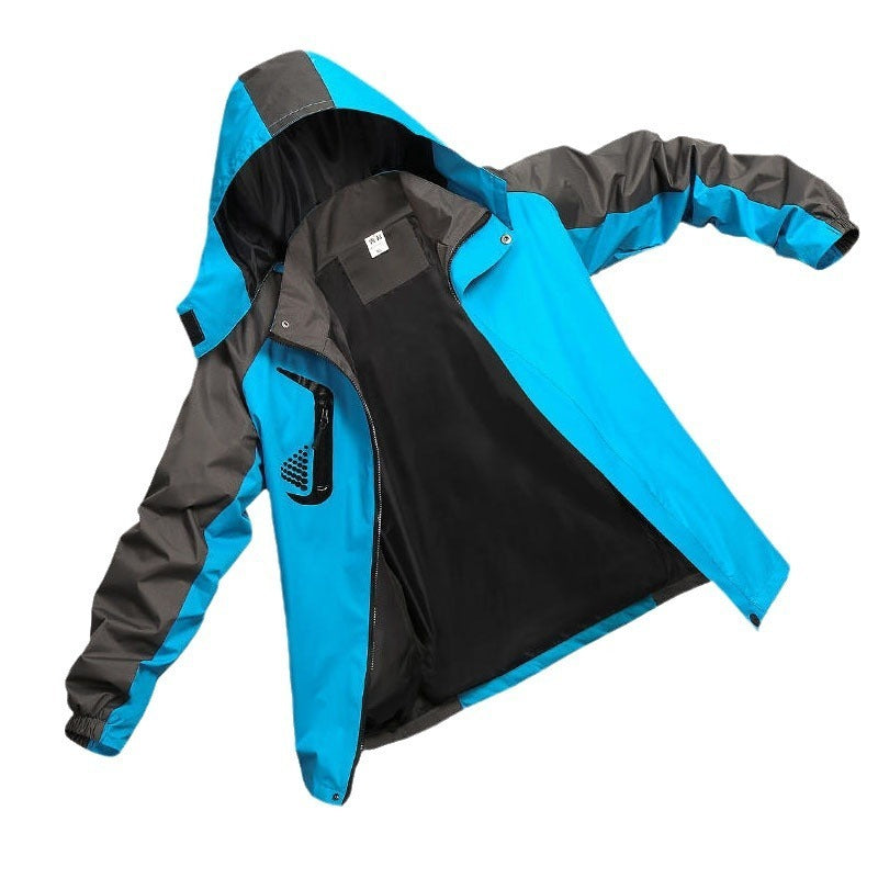 Men's Lightweight Hooded Jacket | Color Block Autumn Outdoor Jacket