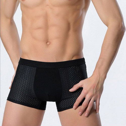 Men's Ice Silk Boxer Briefs | Breathable Mesh Underwear