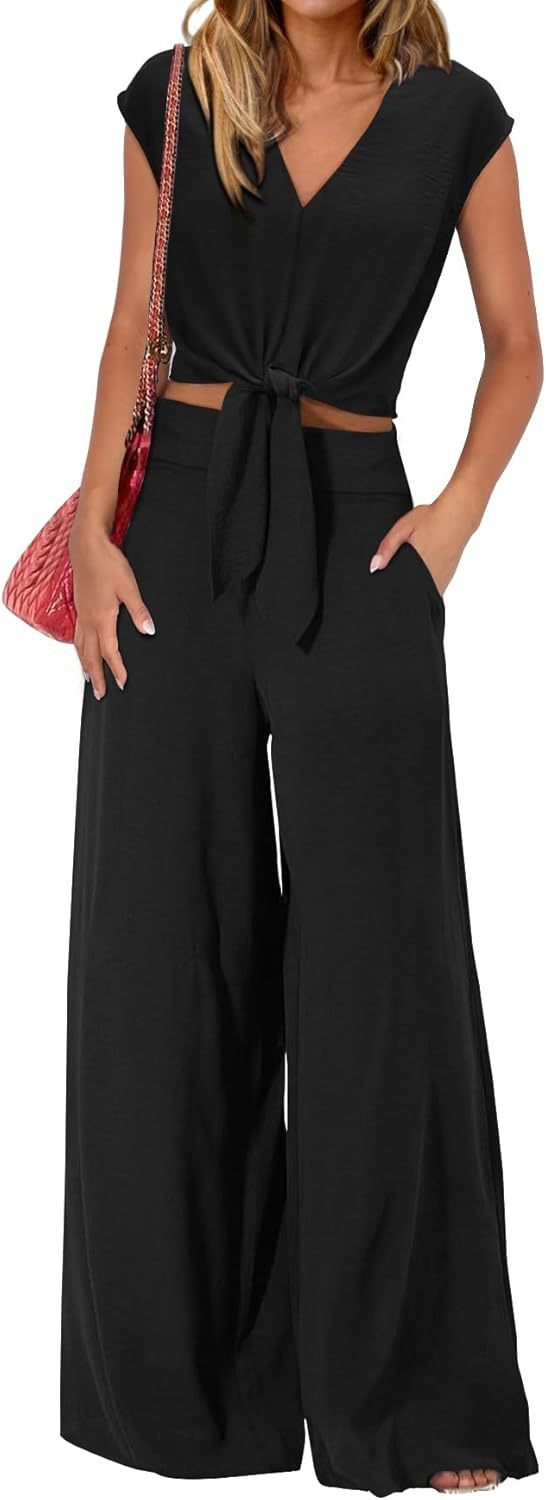Women's High Waist Wide Leg Pants - Slim Fit Suit Trousers