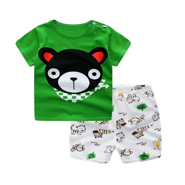 Cartoon Summer Set for Boys | Casual T-Shirt & Shorts Outfit