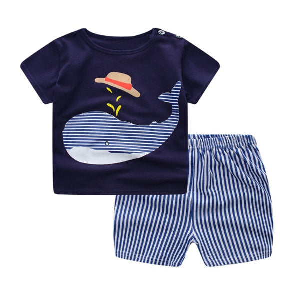 Cartoon Summer Set for Boys | Casual T-Shirt & Shorts Outfit