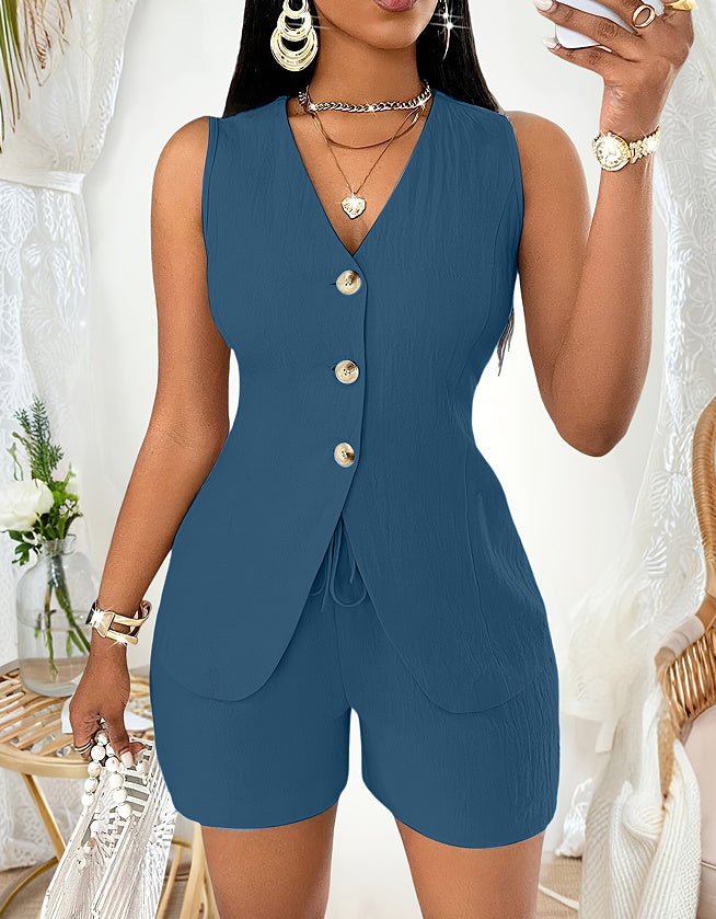 Women's Lace-Up Short Sleeve Shirt | European & American Casual Style