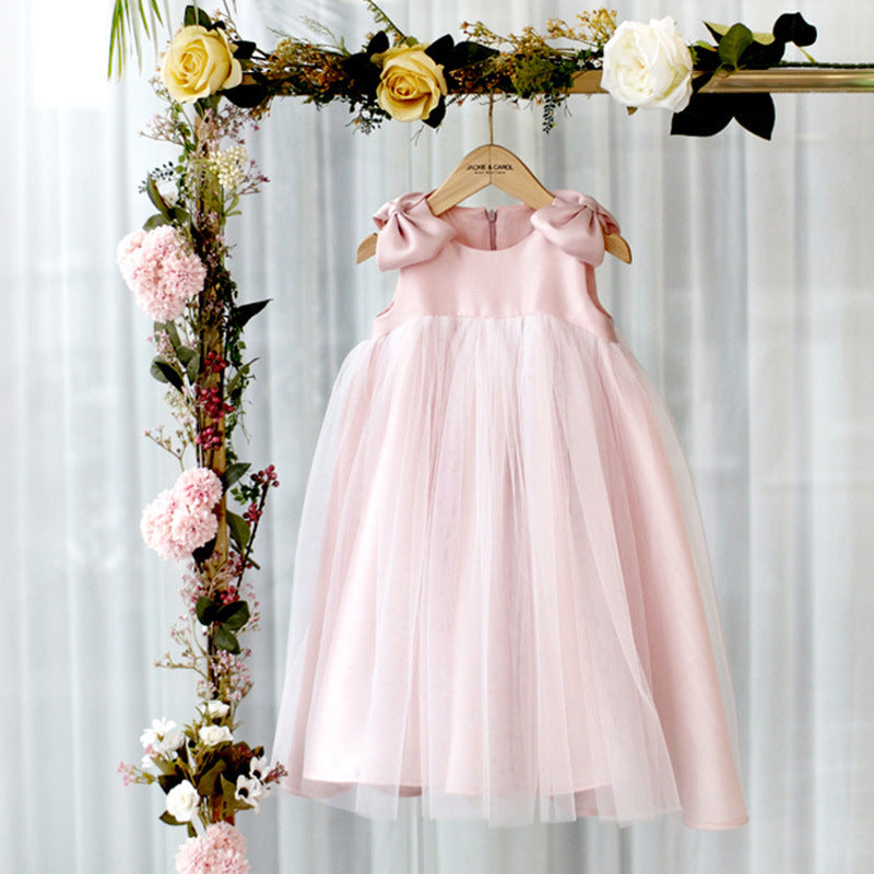 Baby Girl Princess Dress | Flower Girl Puffy Yarn Gown
