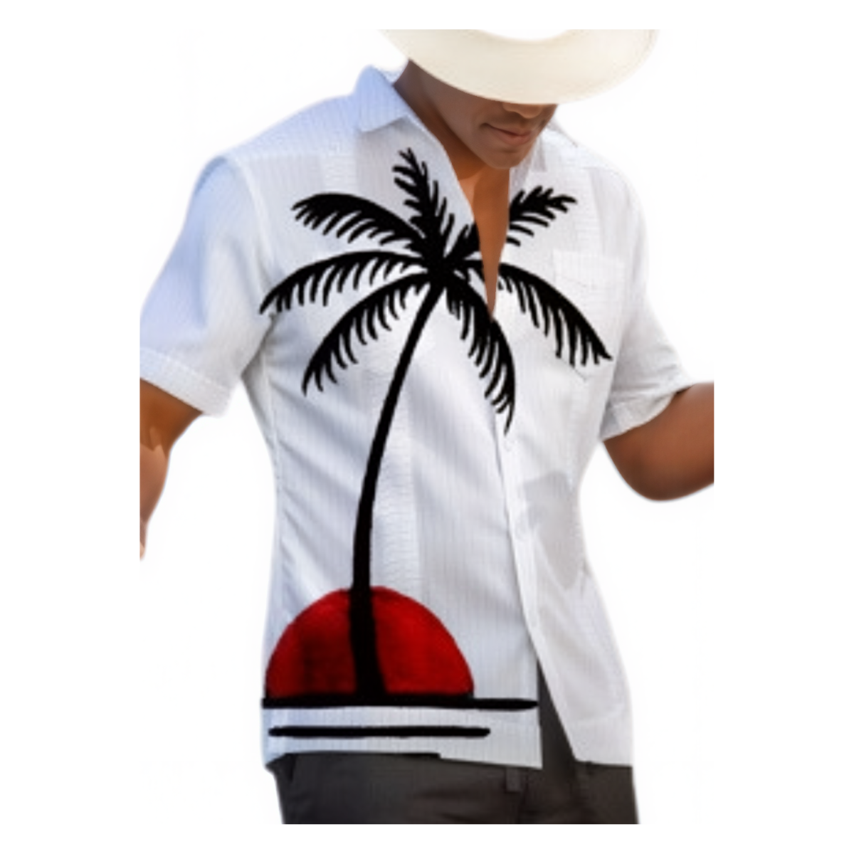Men's Floral Hawaiian Shirt - Short Sleeve 3D Print Beach Top