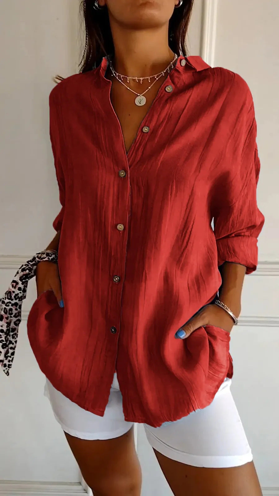 Women's Long Sleeve Button Shirt