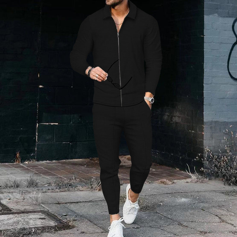Men's Athletic Tracksuit Set | Zipper Jacket & Jogger Pants