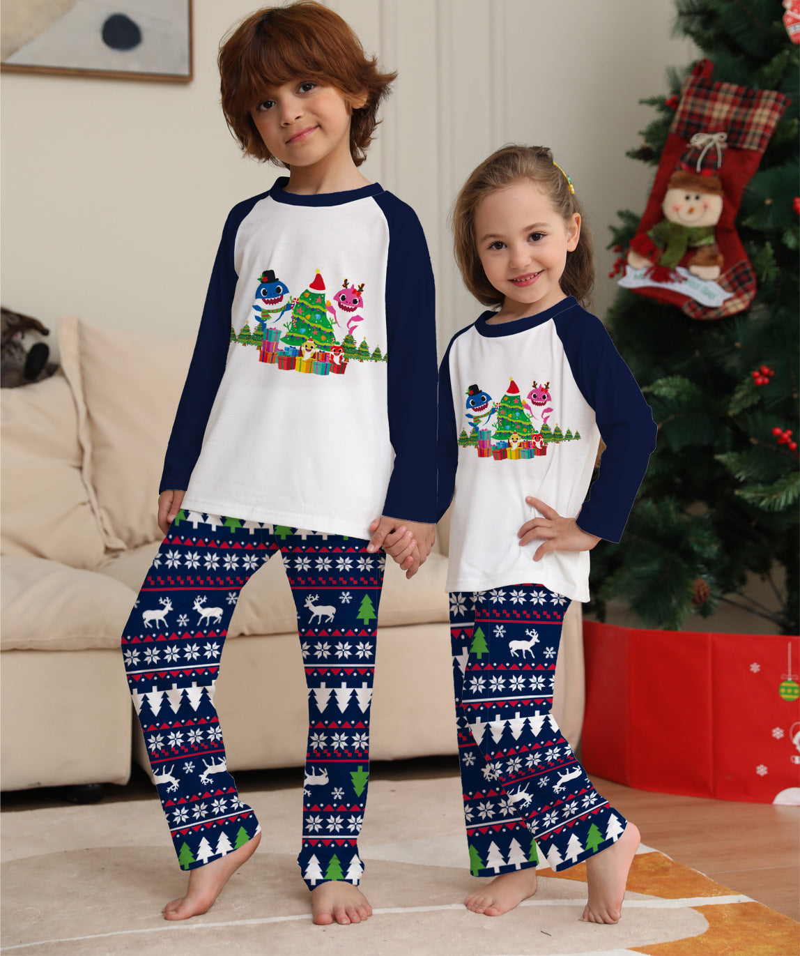 Family Matching Christmas Pajamas Set | X-mas Long Sleeve Sleepwear For Family