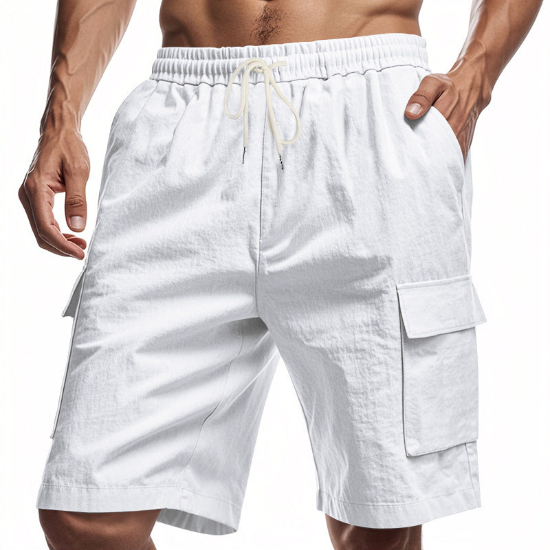Men's Loose Fit Linen Shorts | Drawstring Sports & Leisure Wear