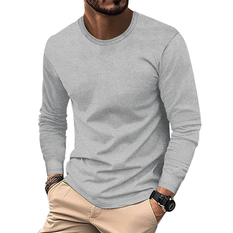 Men’s Waffle Knit Crew Neck Top