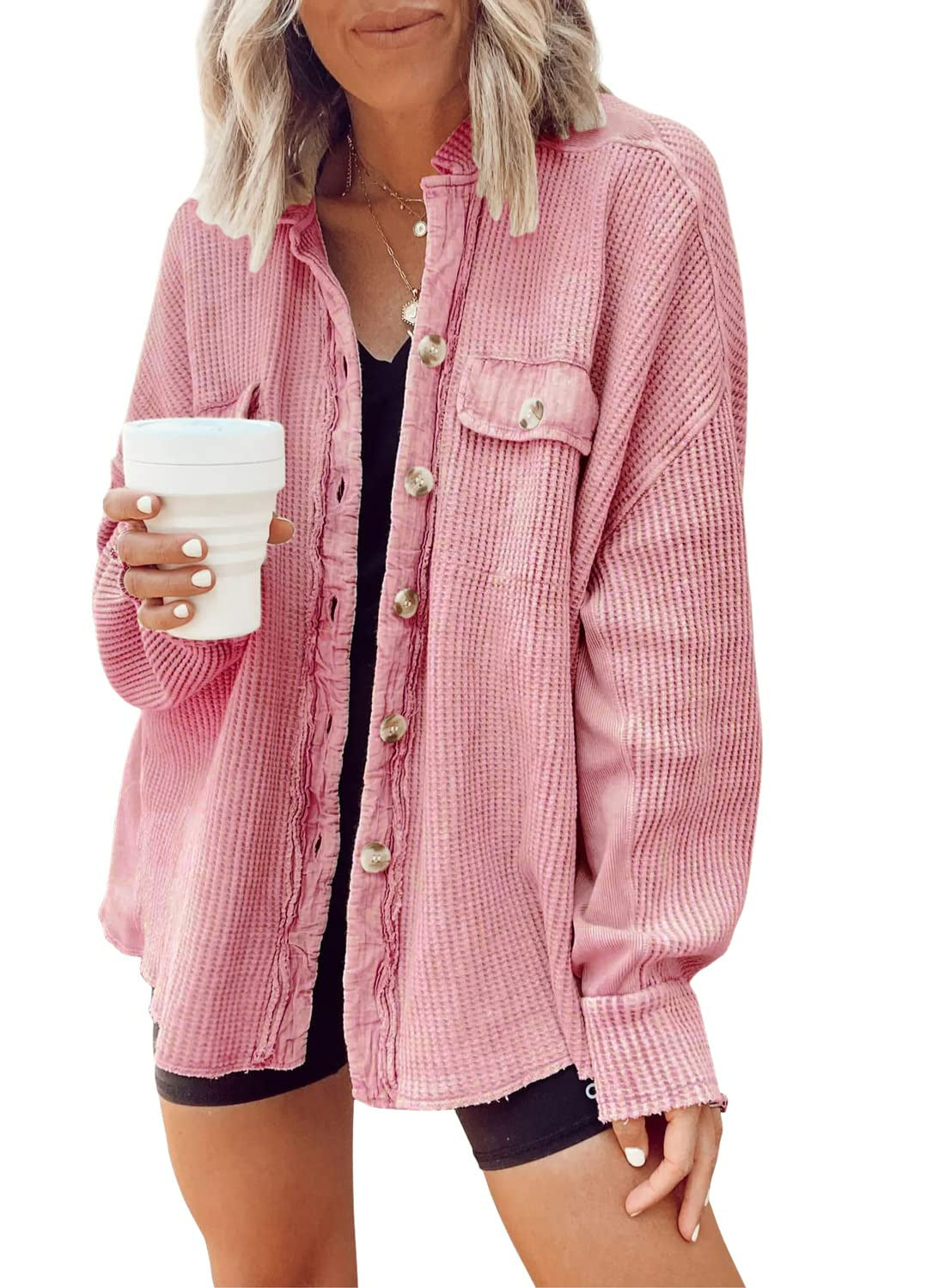 Women's Lapel Button-Up Long Sleeve Blouse
