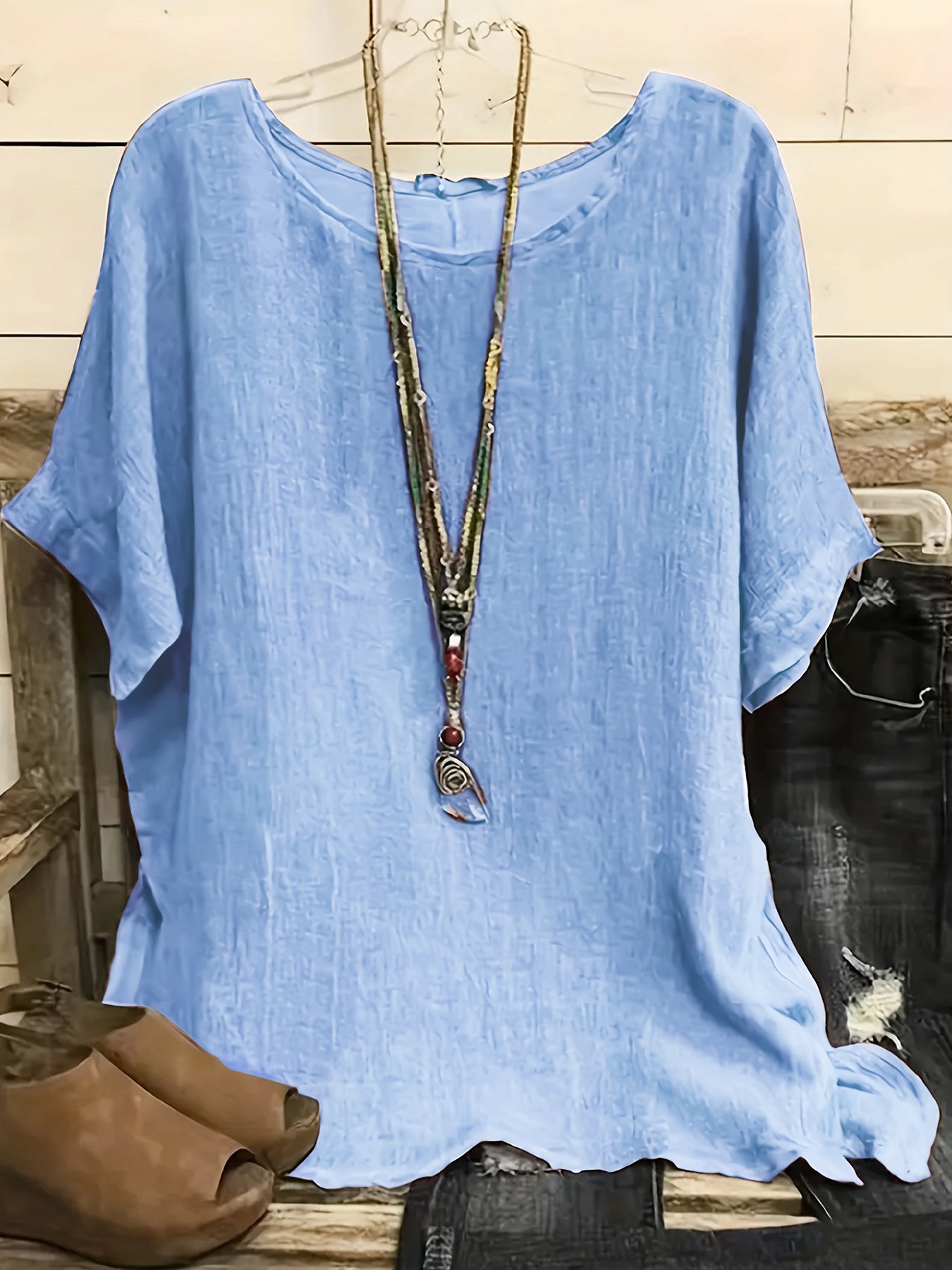 Women's Casual Blouse - 3/4 Sleeve