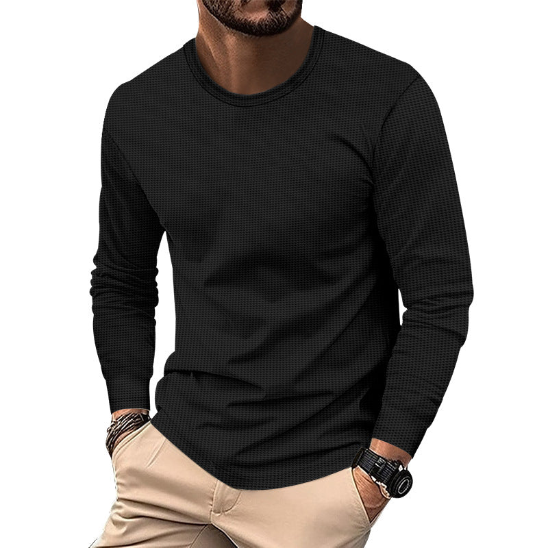 Men’s Waffle Knit Crew Neck Top