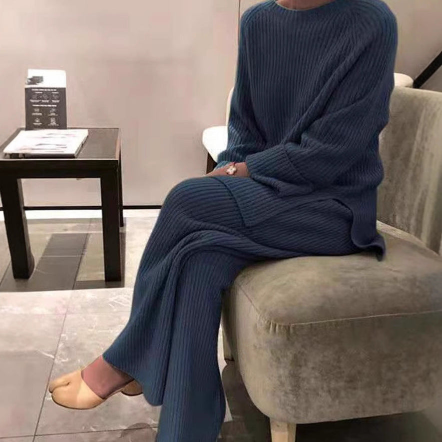 Women's Knit Two-Piece Set | Casual Knitted Sweater Outfit