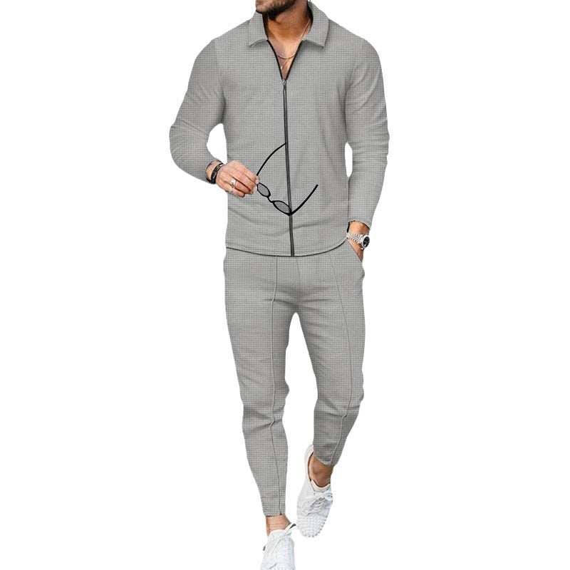 Men's Athletic Tracksuit Set | Zipper Jacket & Jogger Pants