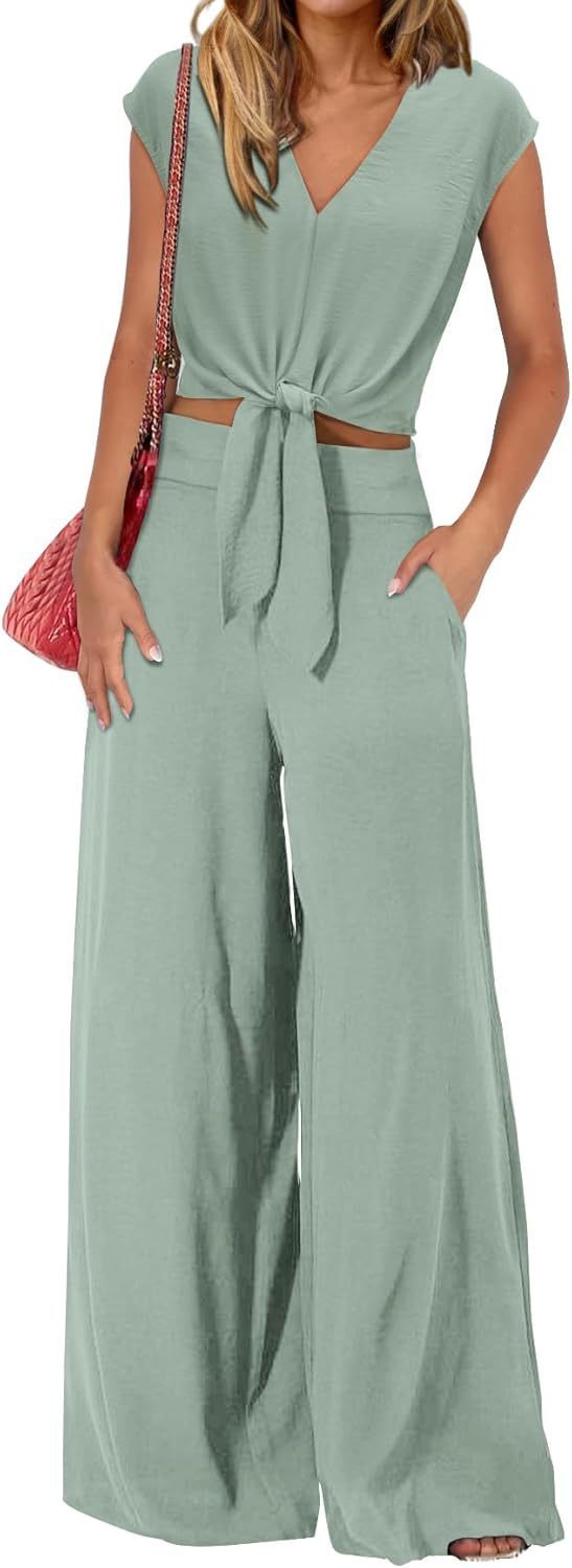 Women's High Waist Wide Leg Pants - Slim Fit Suit Trousers