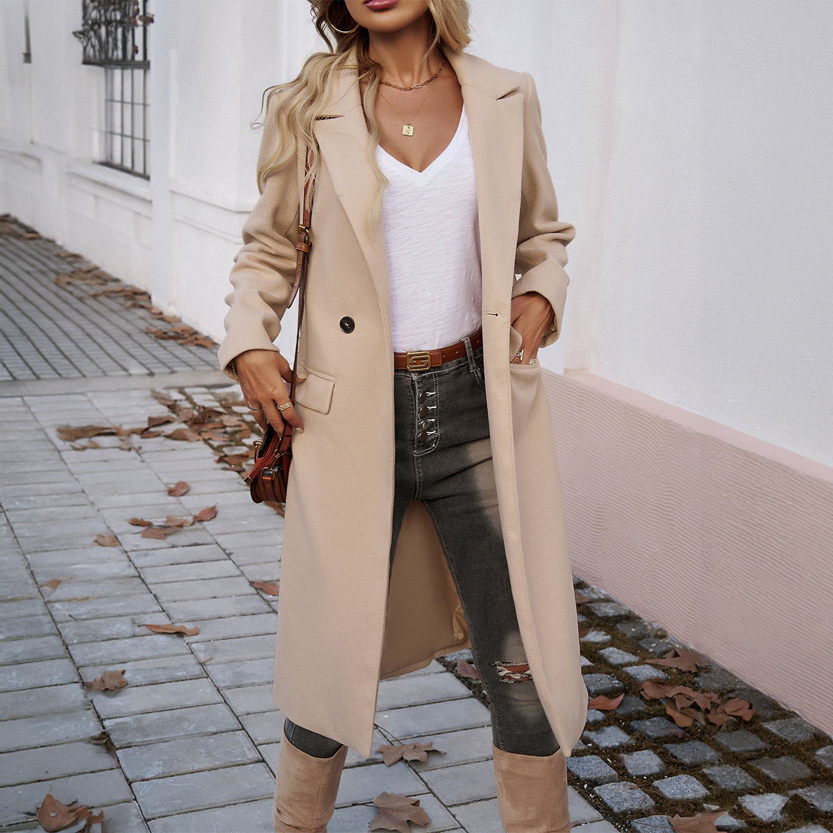 Women's Turn-Down Collar Coat | Elegant Commuting Jacket