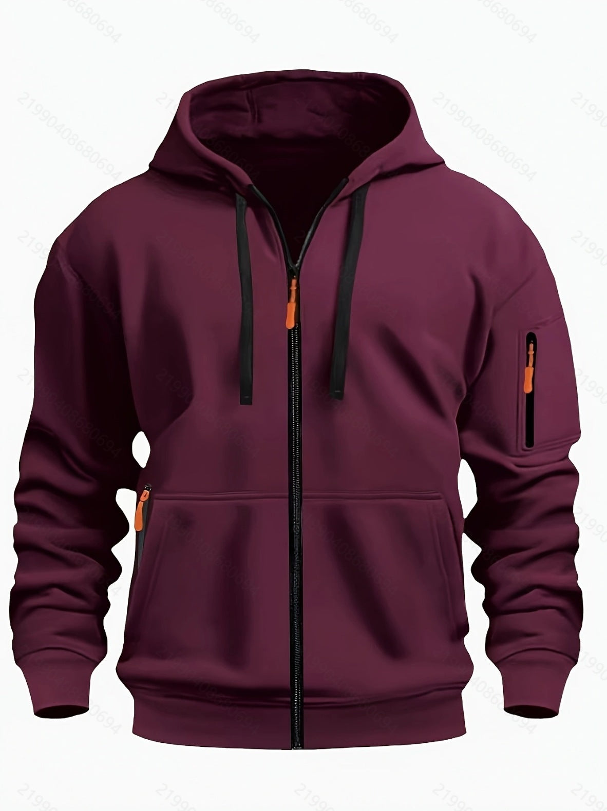 Men's Zip-Up Hooded Sweatshirt | Casual Sports Cardigan Jacket