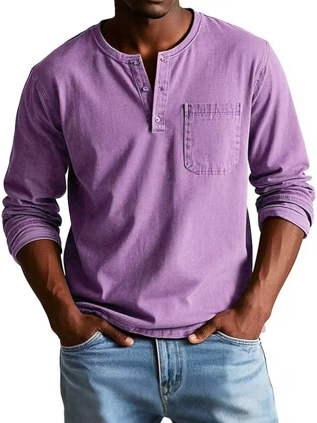 Men's V-Neck Long Sleeve Top