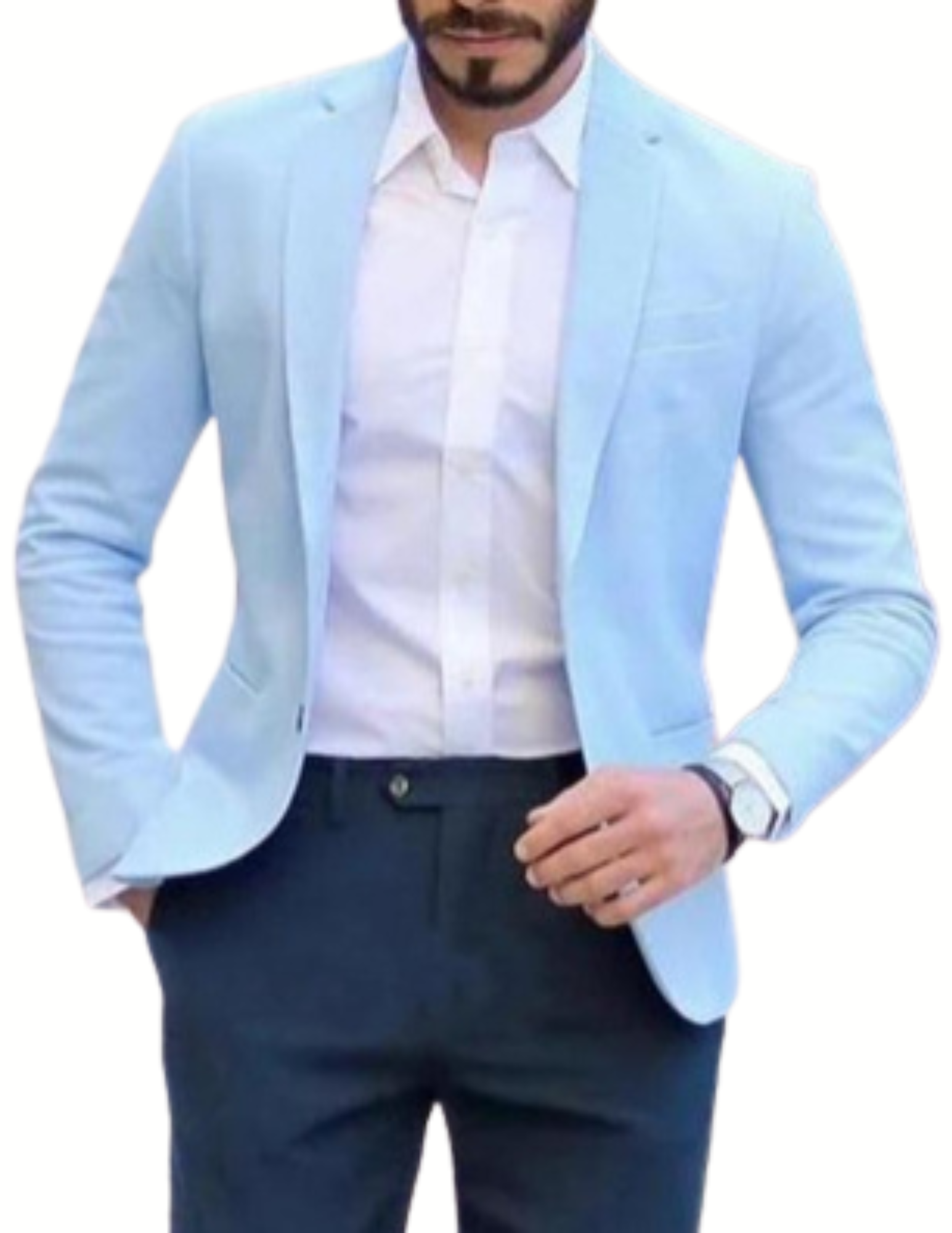 Men's Cotton Linen Casual Blazer – Lightweight Solid Color Jacket