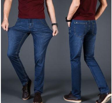 Men's Stretch Denim Jeans | High Elastic Loose Fit Pants