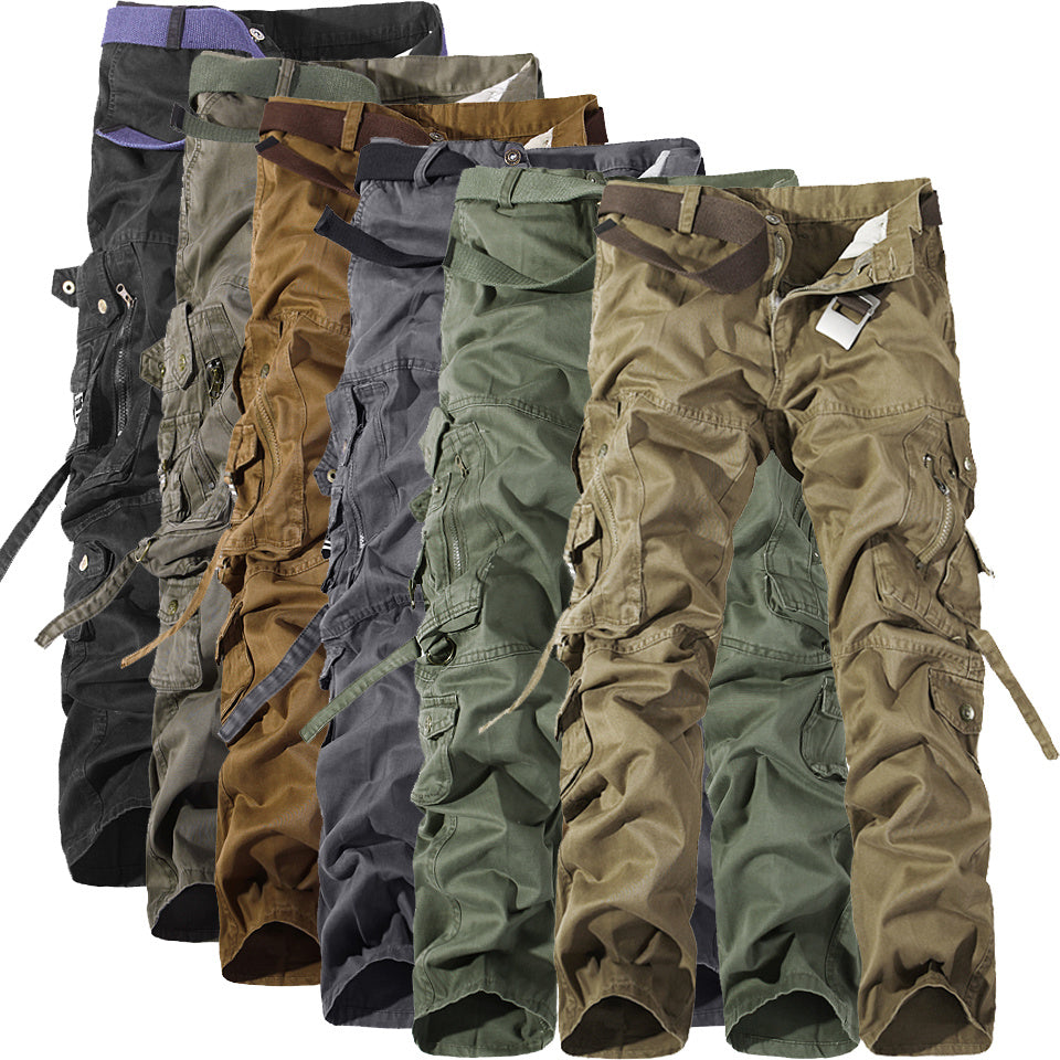 Men's Washed Cargo Pants | Premium Multi-Pocket Design