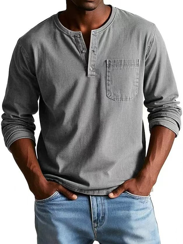 Men's V-Neck Long Sleeve Top