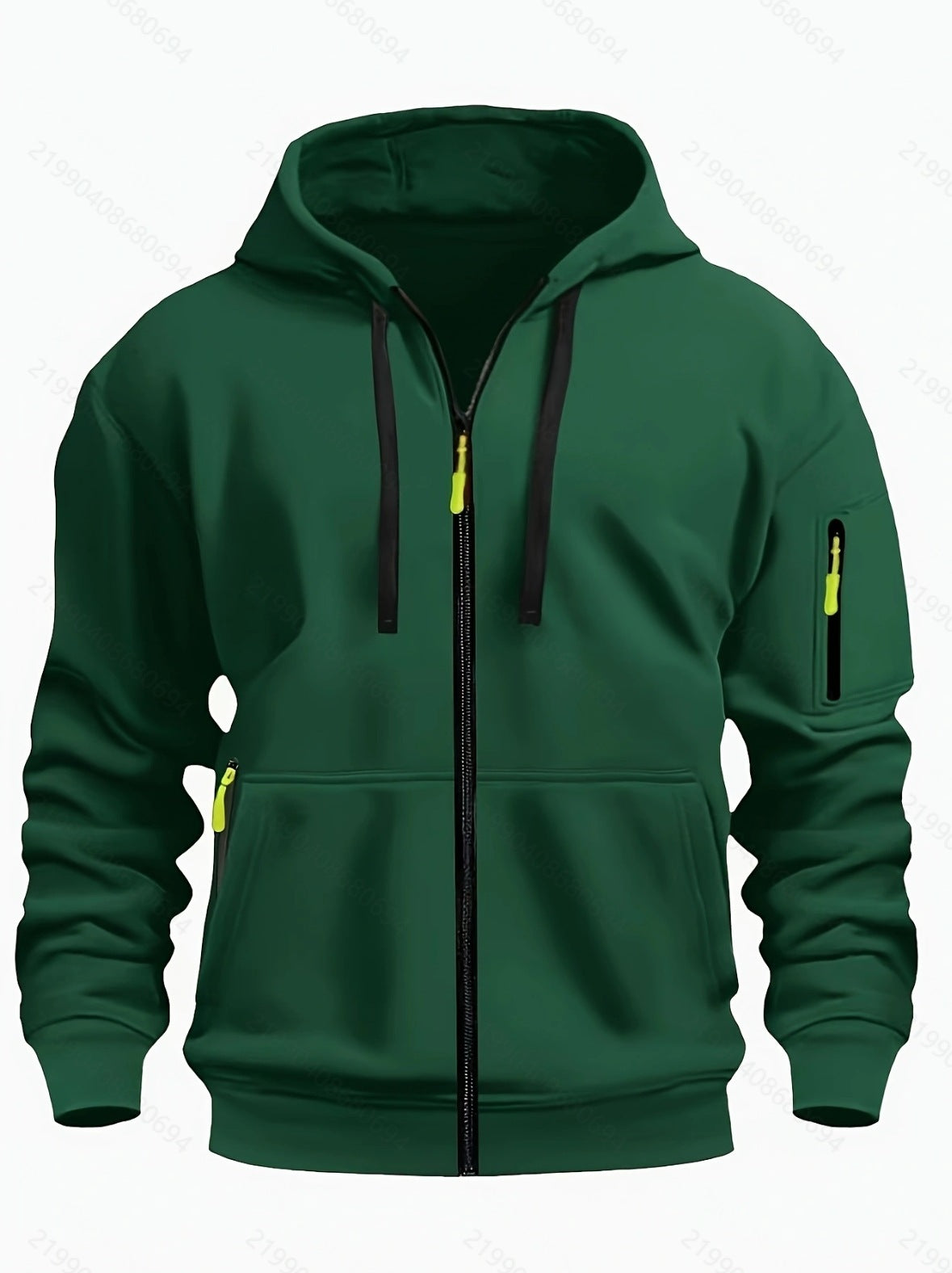 Men's Zip-Up Hooded Sweatshirt | Casual Sports Cardigan Jacket