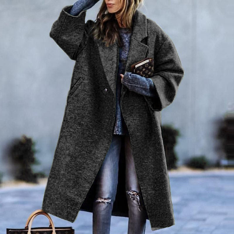 Women's Color Block Plaid Coat | Long Sleeve Fashion Jacket