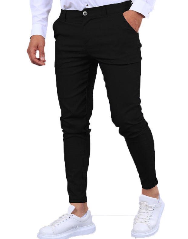 Men's Ice Silk Dress Pants | Business Casual Stretch Trousers