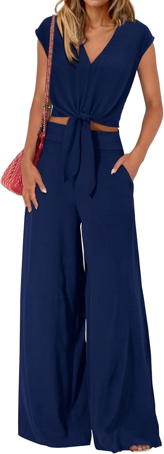 Women's High Waist Wide Leg Pants - Slim Fit Suit Trousers