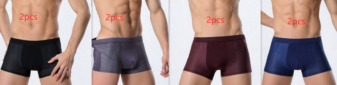 Men's Ice Silk Boxer Briefs | Breathable Mesh Underwear