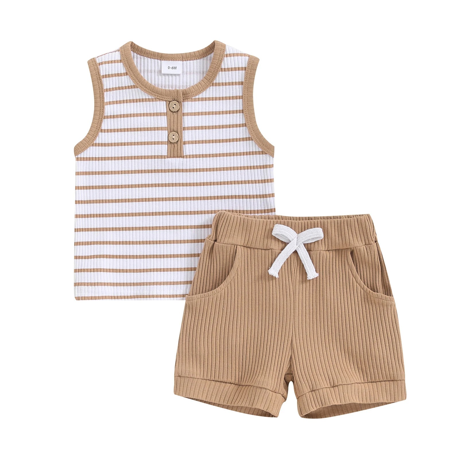 Boy's Round Neck Top & Shorts Set | Fashion Sports Outfit