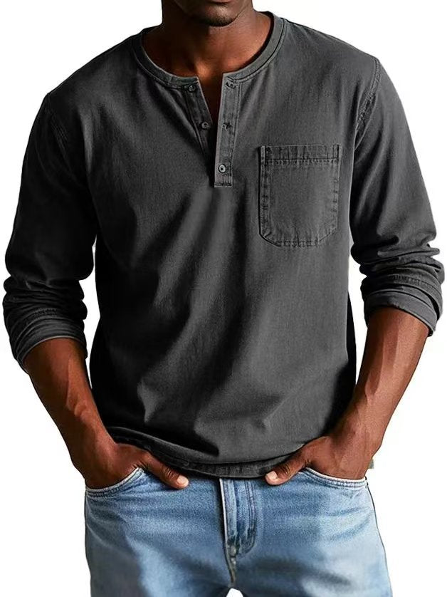 Men's V-Neck Long Sleeve Top