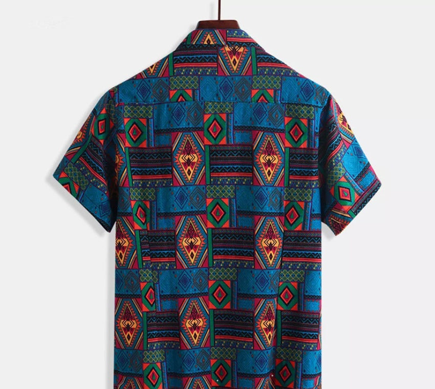 Men's Yarn Dyed Plaid Cotton Shirt – Lapel Short Sleeve Summer