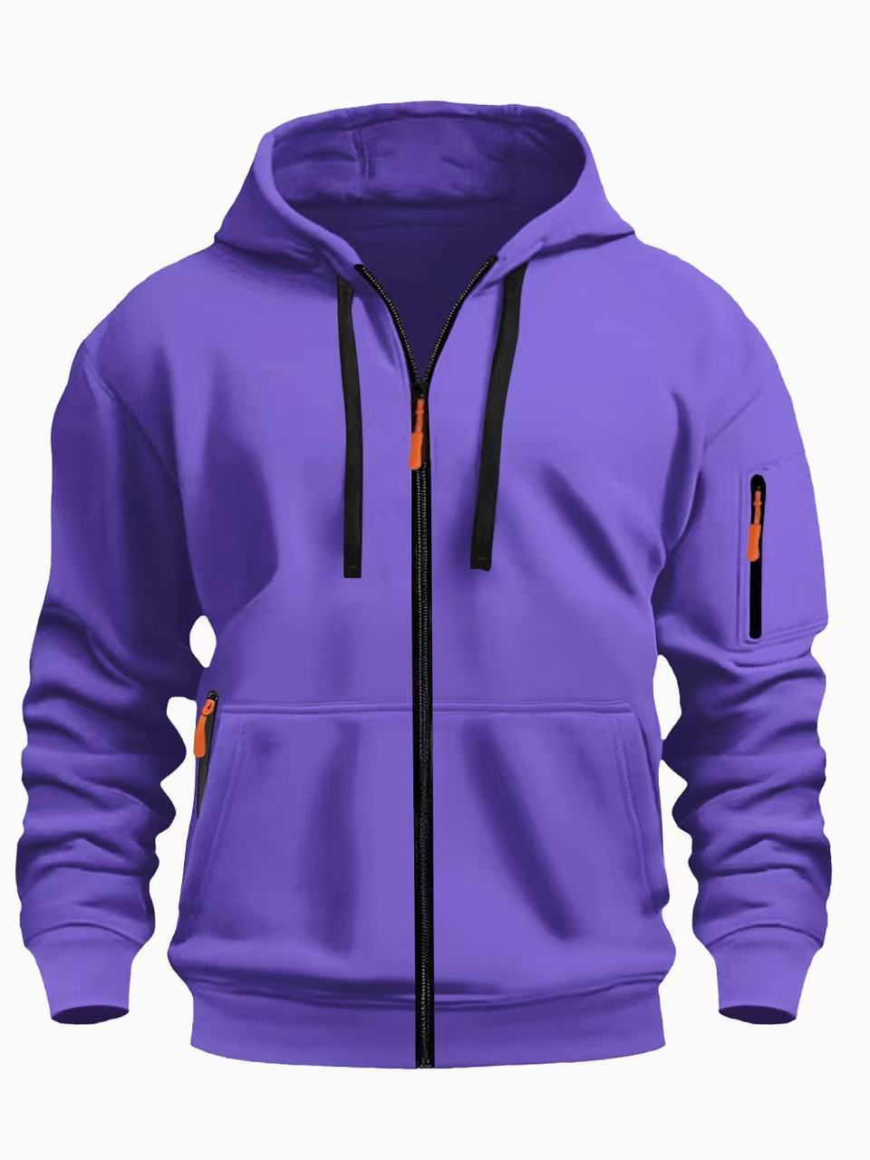 Men's Zip-Up Hooded Sweatshirt | Casual Sports Cardigan Jacket