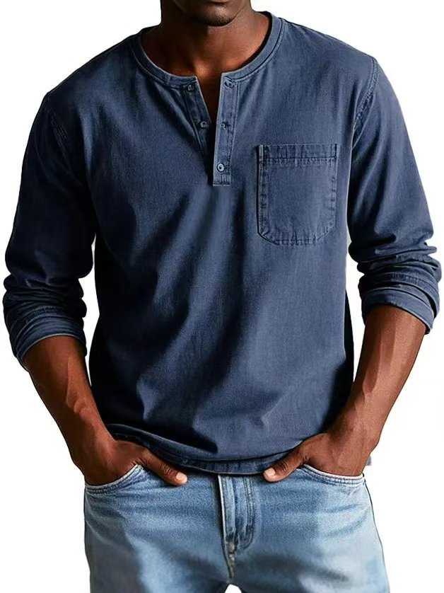 Men's V-Neck Long Sleeve Top