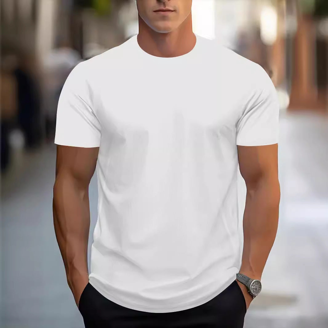 Men's Quick-Dry Sports Shirt | Breathable Round Neck Short Sleeve