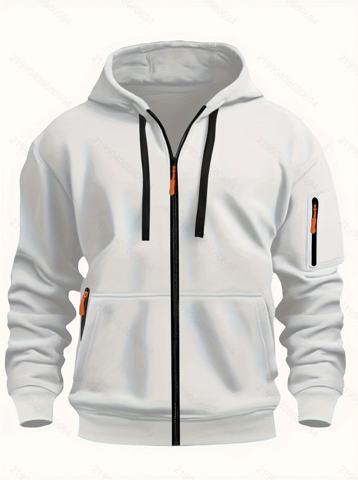 Men's Zip-Up Hooded Sweatshirt | Casual Sports Cardigan Jacket